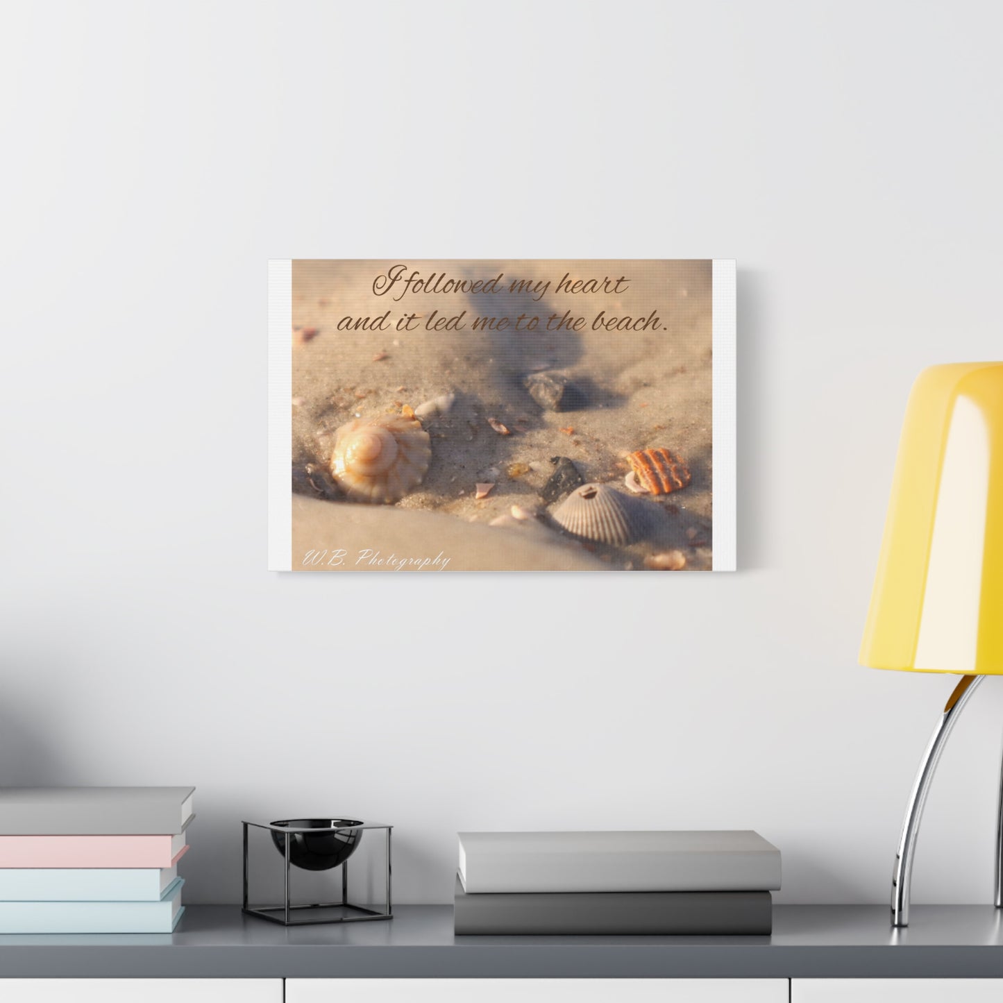Canvas 18 X 12 - Follow Your Heart to the Beach