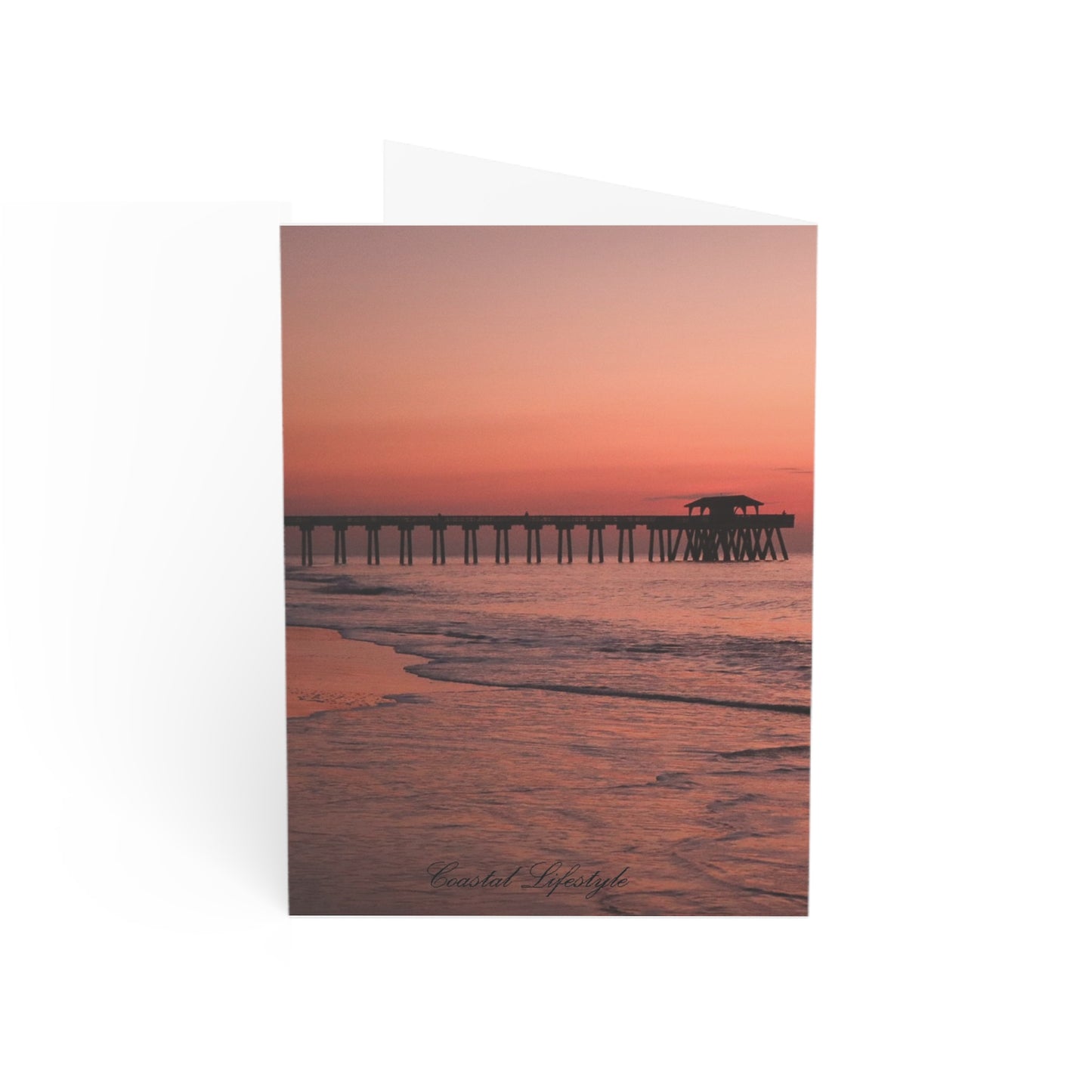 Sunset Beach Greeting Cards, Perfect for Thank You, Holidays, Occasions, Invitations, Summer Celebrations, 1-50pcs Set