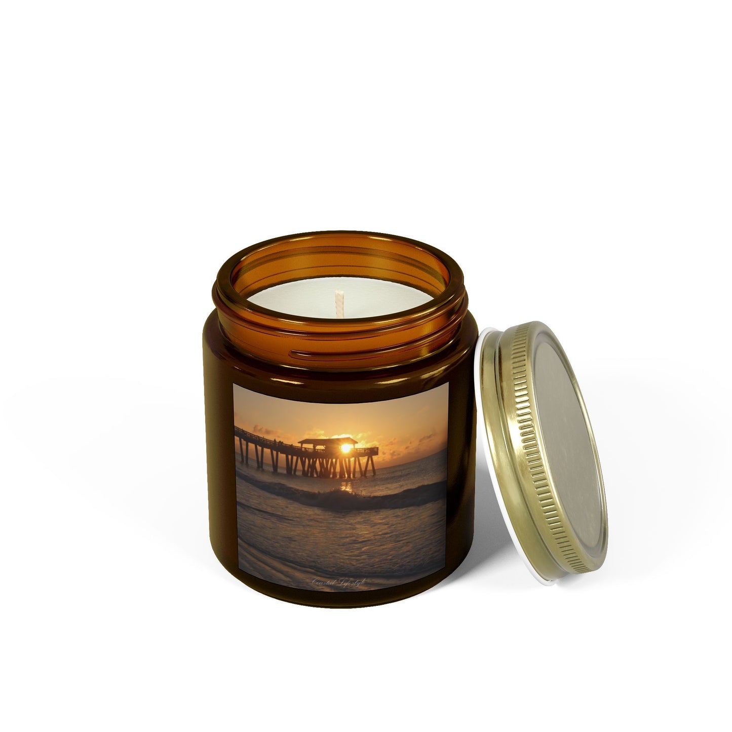 Sunrise Serenity Scented Candle | Coconut Apricot Wax, Aromatherapy, Home Decor, Relaxation Gift, Beach Decor, Eco-Friendly Candle
