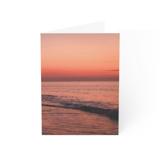 Sunset Beach Greeting Cards, Perfect for Thank You, Holidays, Occasions, Invitations, Summer Celebrations, 1-50pcs Set