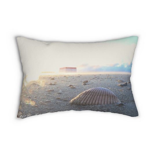 Lumbar Pillow - Shell Scene at Tybee Island Georgia