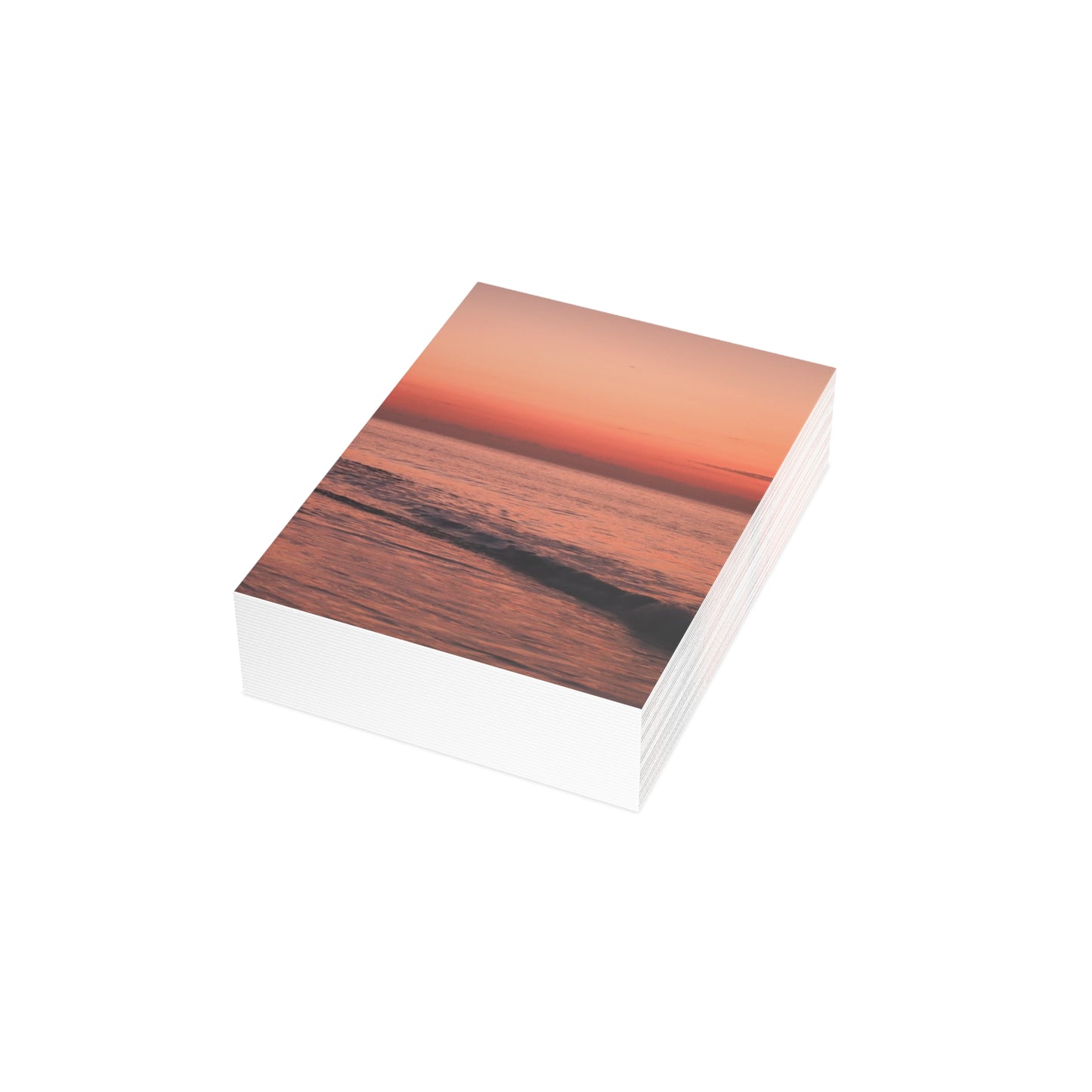 Sunset Beach Greeting Cards, Perfect for Thank You, Holidays, Occasions, Invitations, Summer Celebrations, 1-50pcs Set