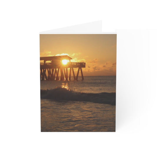 Coastal Sunset Greeting Cards - Elegant Beach Scene Cards for All Occasions, Perfect for Thank You, Invitations, Birthdays, and More