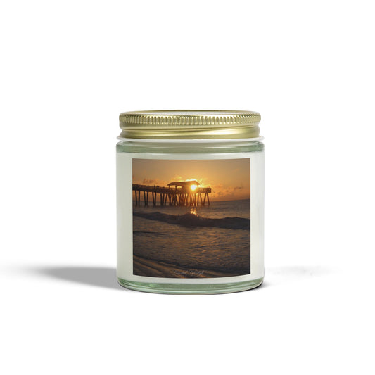 Sunrise Serenity Scented Candle | Coconut Apricot Wax, Aromatherapy, Home Decor, Relaxation Gift, Beach Decor, Eco-Friendly Candle