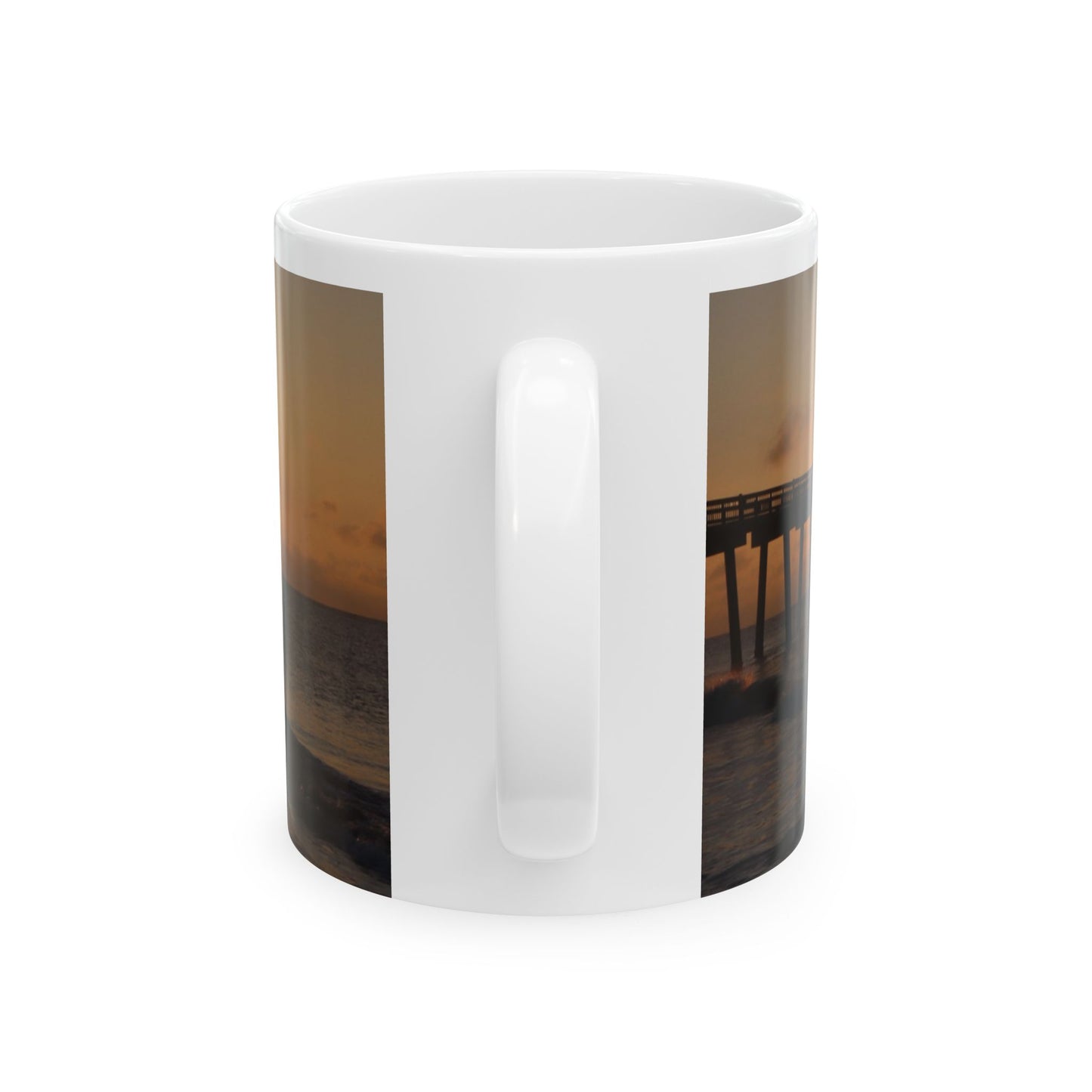 Sunset Beach Ceramic Mug - Perfect for Coffee Lovers, Beach Decor, Gift for Her, Home Office Accessories, Warm Vibes