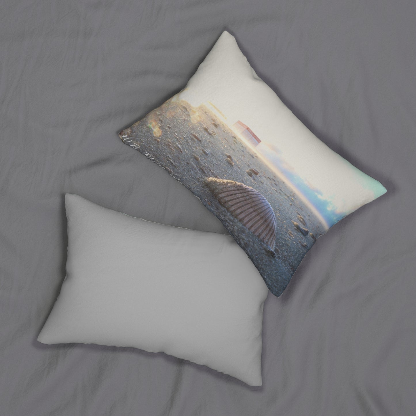 Lumbar Pillow - Shell Scene at Tybee Island Georgia