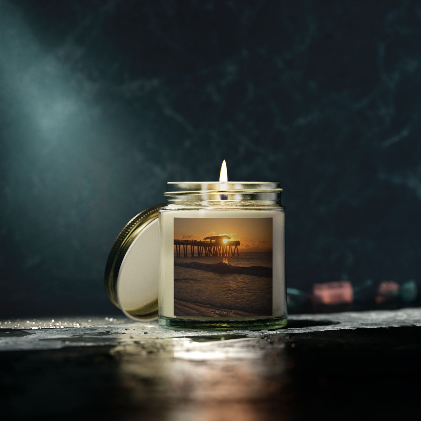 Sunrise Serenity Scented Candle | Coconut Apricot Wax, Aromatherapy, Home Decor, Relaxation Gift, Beach Decor, Eco-Friendly Candle