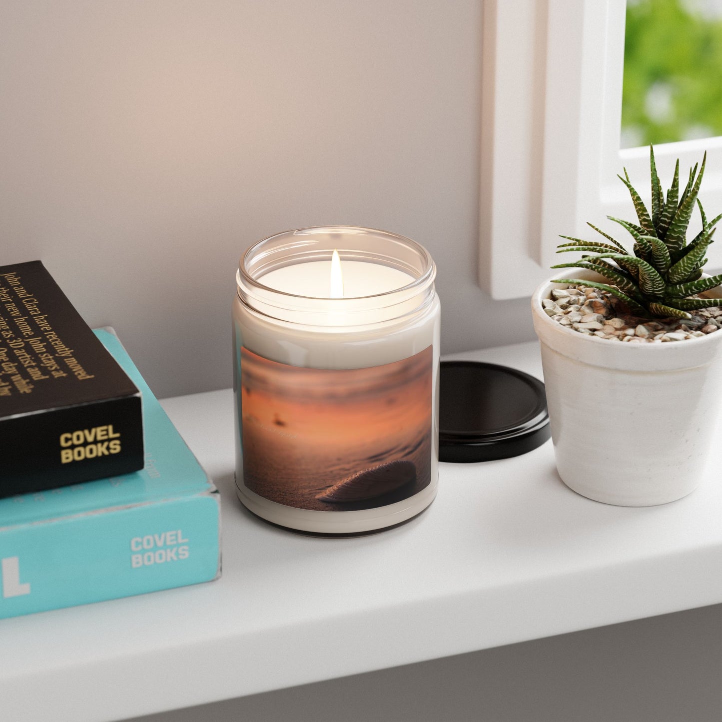 Relaxing Beach Sunset Scented Soy Candle, Eco-Friendly Candle Gift, Aromatherapy Candle for Home Decor, Coastal Vibes