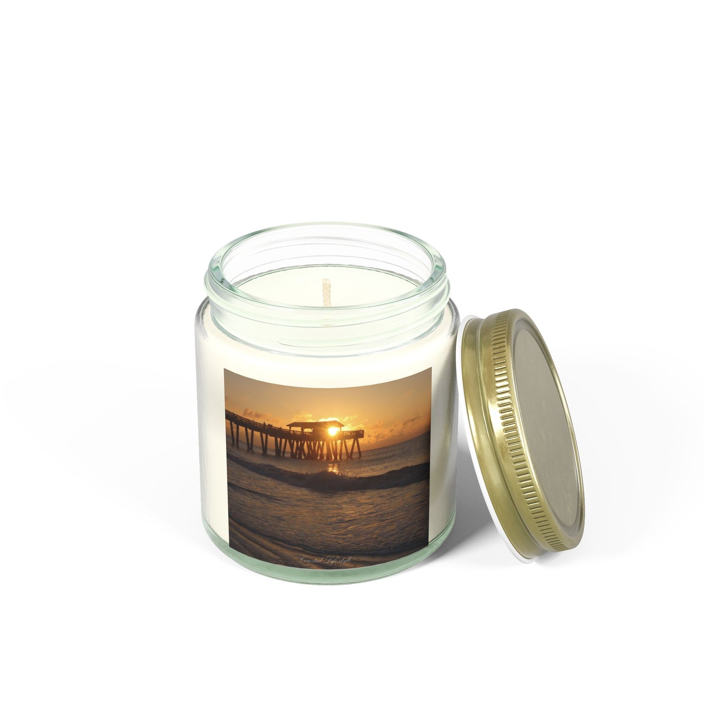 Sunrise Serenity Scented Candle | Coconut Apricot Wax, Aromatherapy, Home Decor, Relaxation Gift, Beach Decor, Eco-Friendly Candle