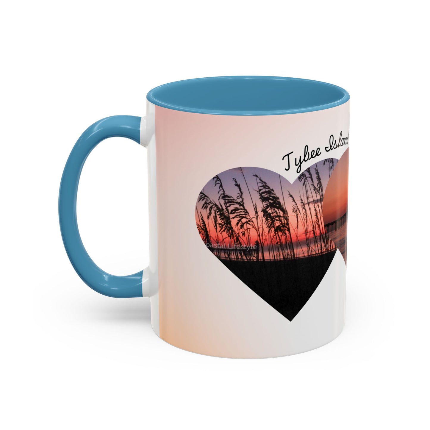 Good Morning Heart Sunset Coffee Mug — Romantic Accent Coffee Cup (11/15oz)