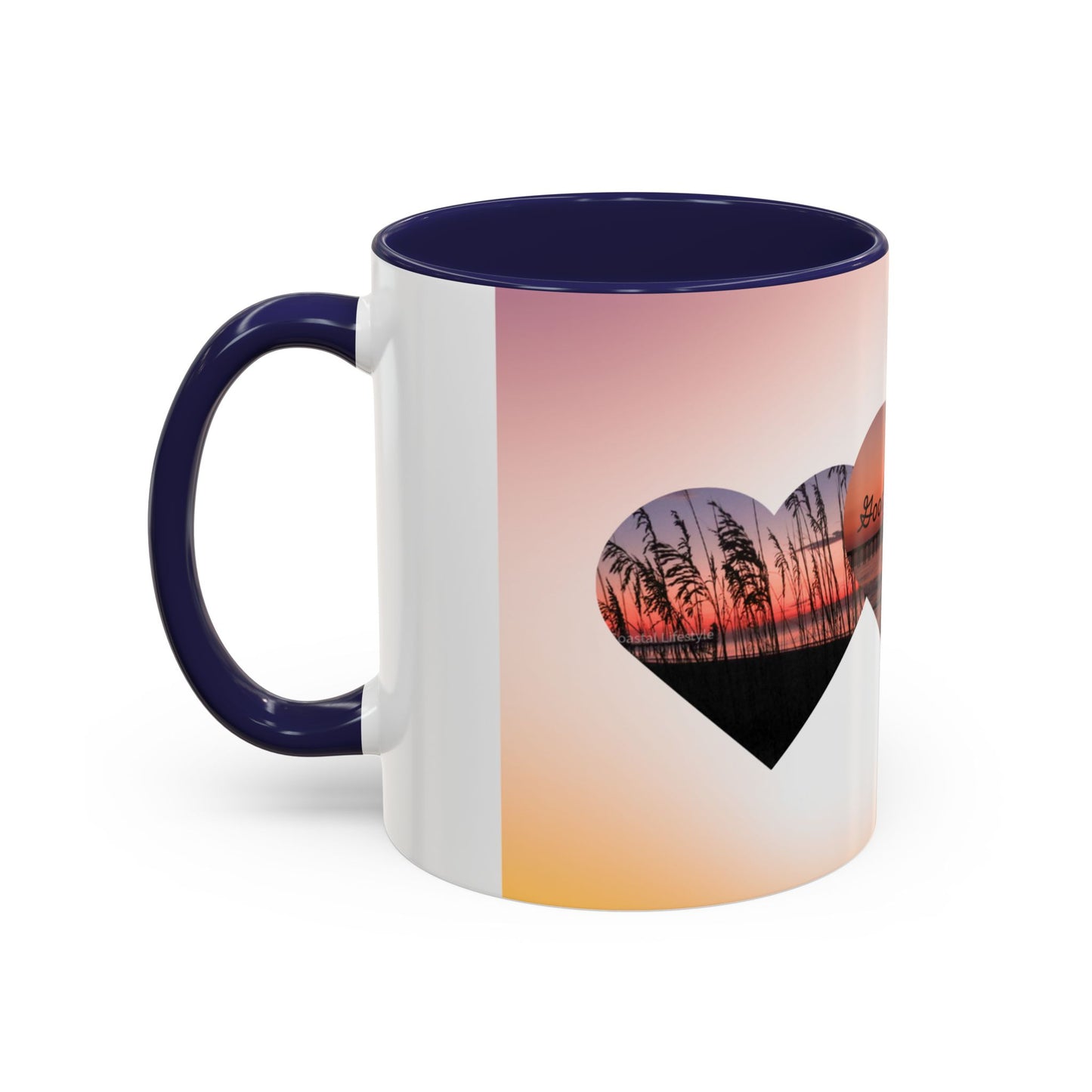Good Morning Heart Sunset Coffee Mug — Romantic Accent Coffee Cup (11/15oz)
