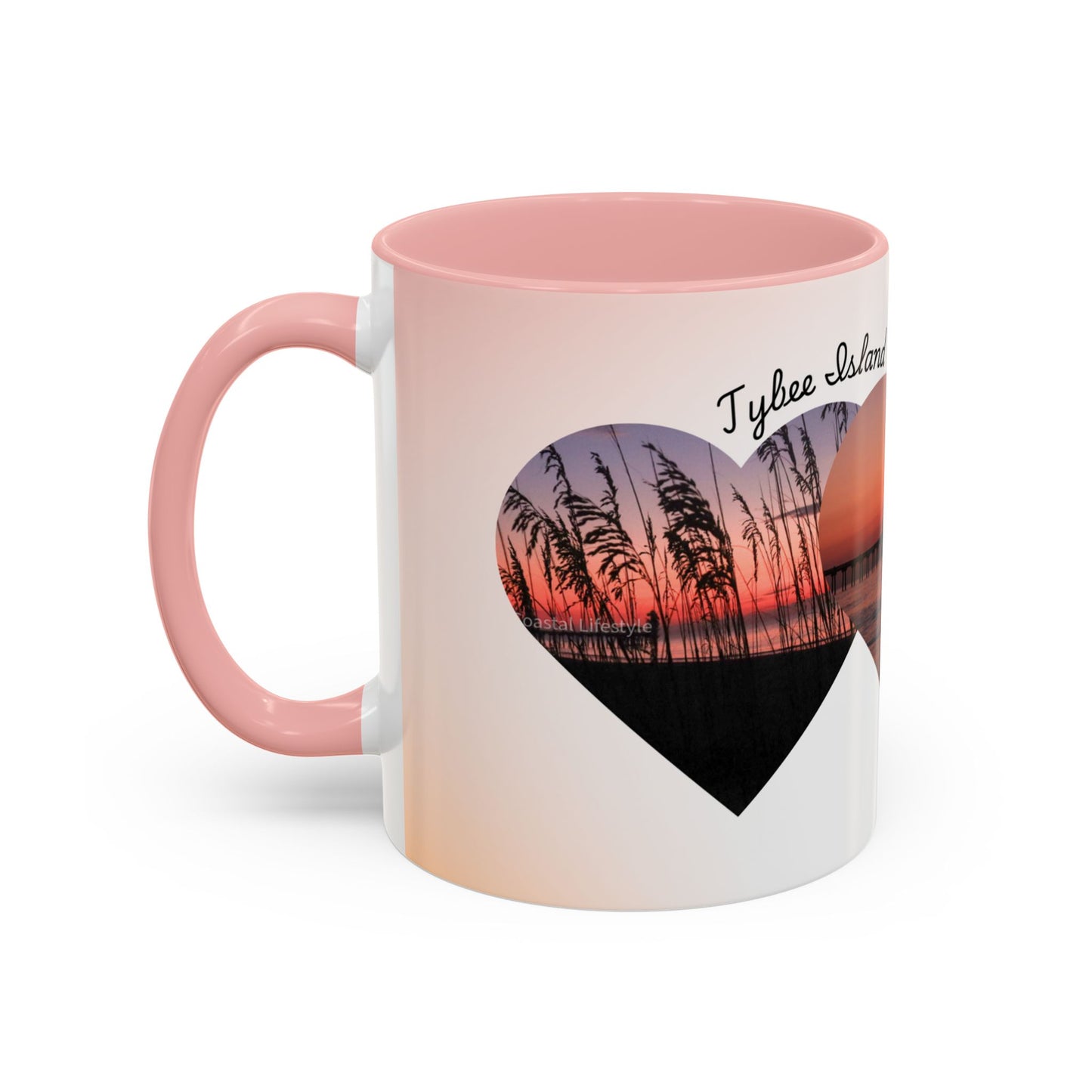Good Morning Heart Sunset Coffee Mug — Romantic Accent Coffee Cup (11/15oz)
