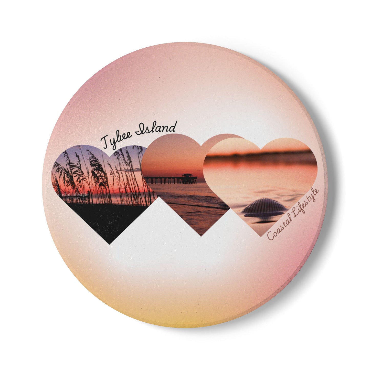 Ceramic Coaster — "Always Remember Love" Heart Keepsake