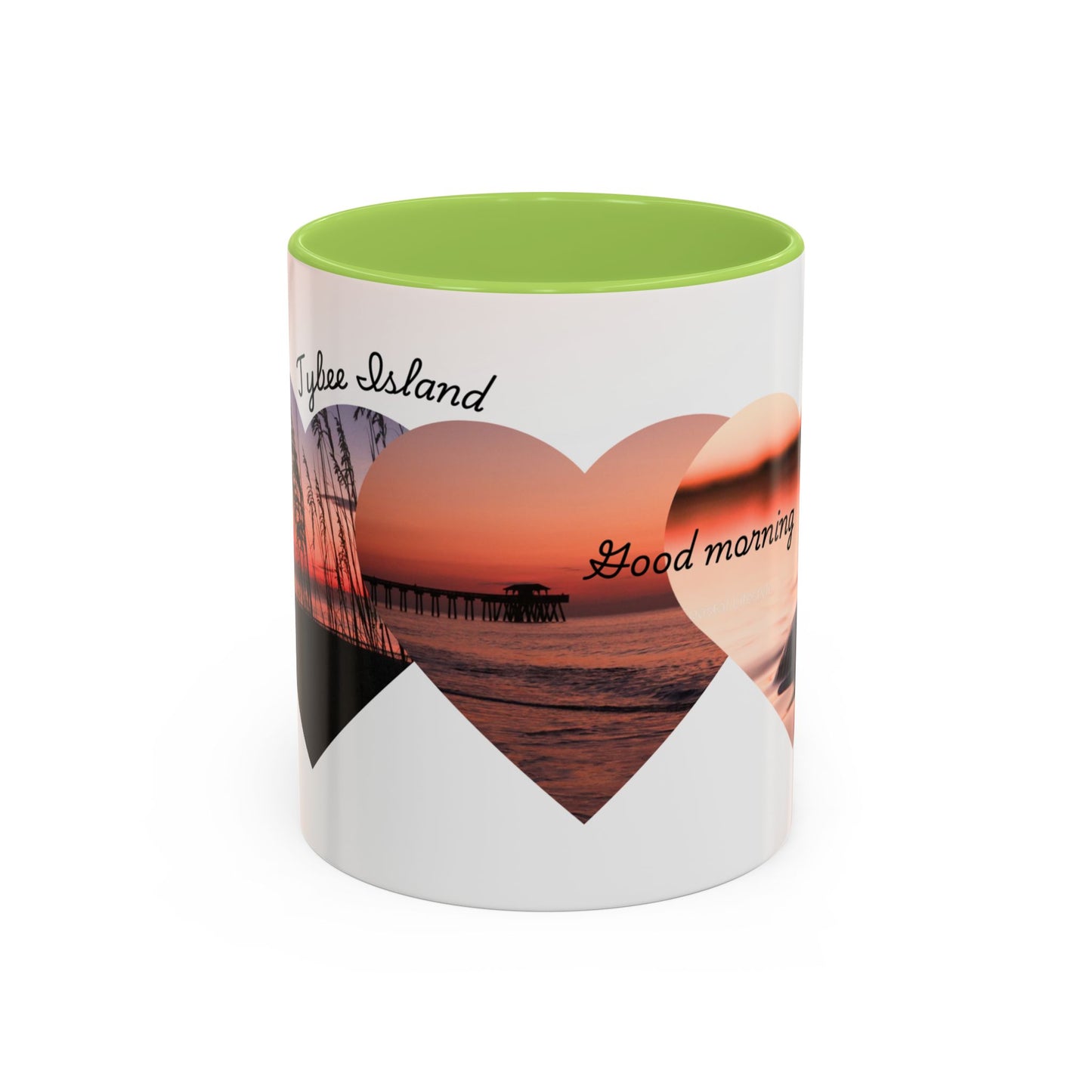 Good Morning Heart Sunset Coffee Mug — Romantic Accent Coffee Cup (11/15oz)
