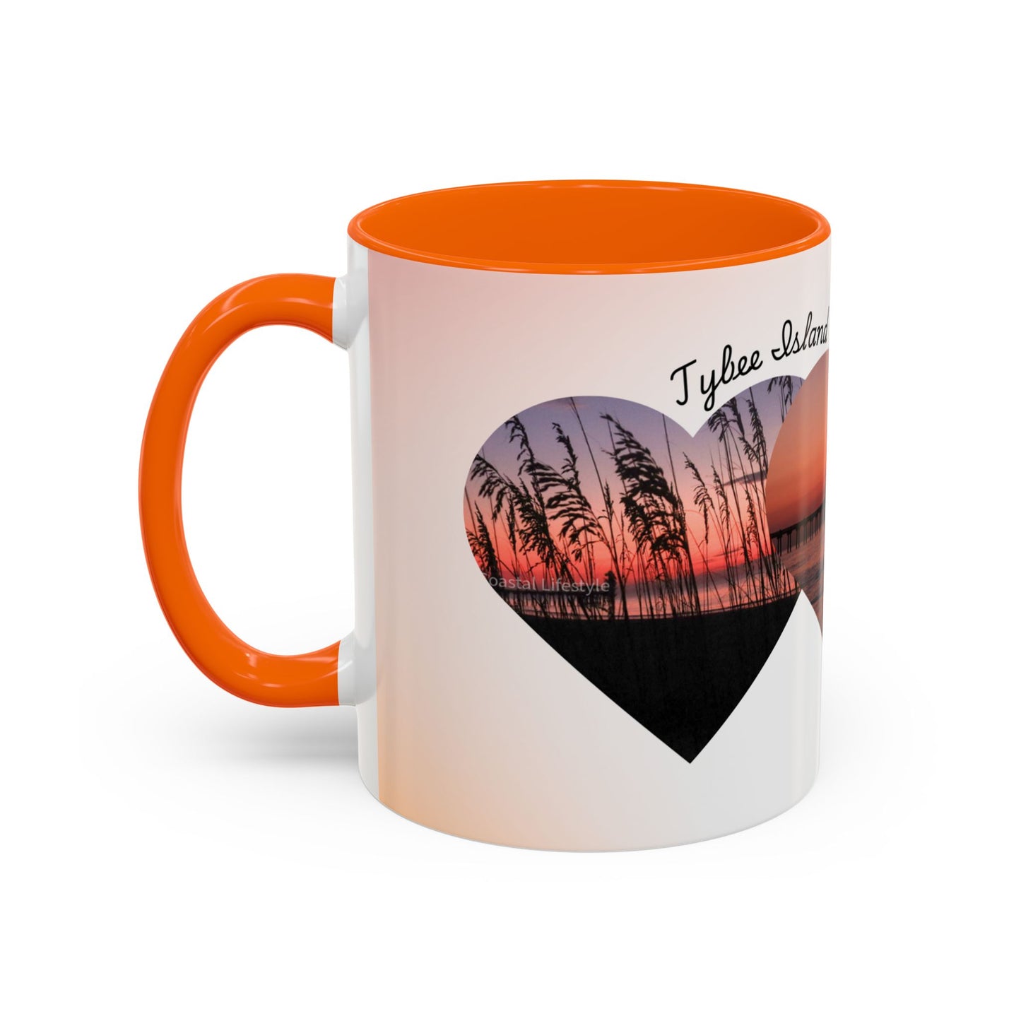 Good Morning Heart Sunset Coffee Mug — Romantic Accent Coffee Cup (11/15oz)