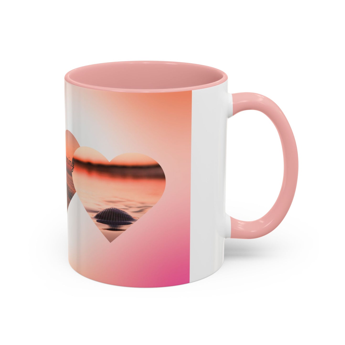 Good Morning Heart Sunset Coffee Mug — Romantic Accent Coffee Cup (11/15oz)