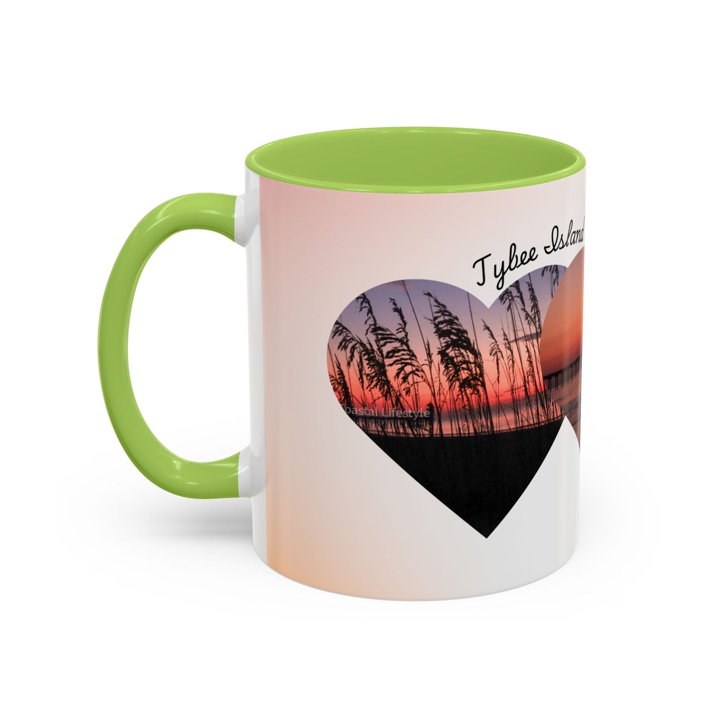 Good Morning Heart Sunset Coffee Mug — Romantic Accent Coffee Cup (11/15oz)
