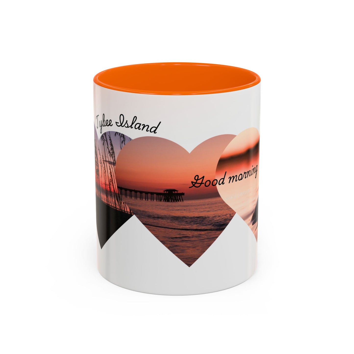 Good Morning Heart Sunset Coffee Mug — Romantic Accent Coffee Cup (11/15oz)