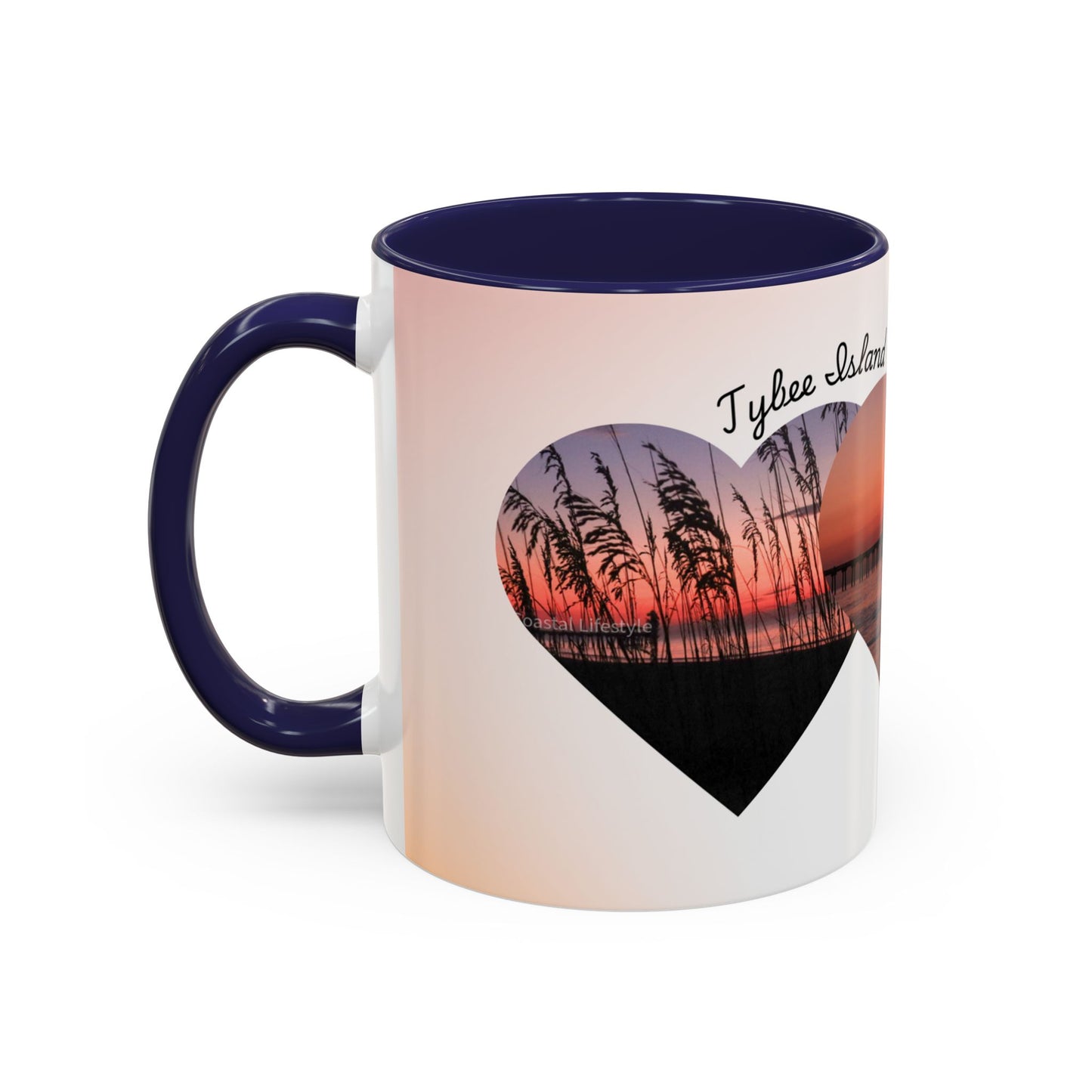 Good Morning Heart Sunset Coffee Mug — Romantic Accent Coffee Cup (11/15oz)