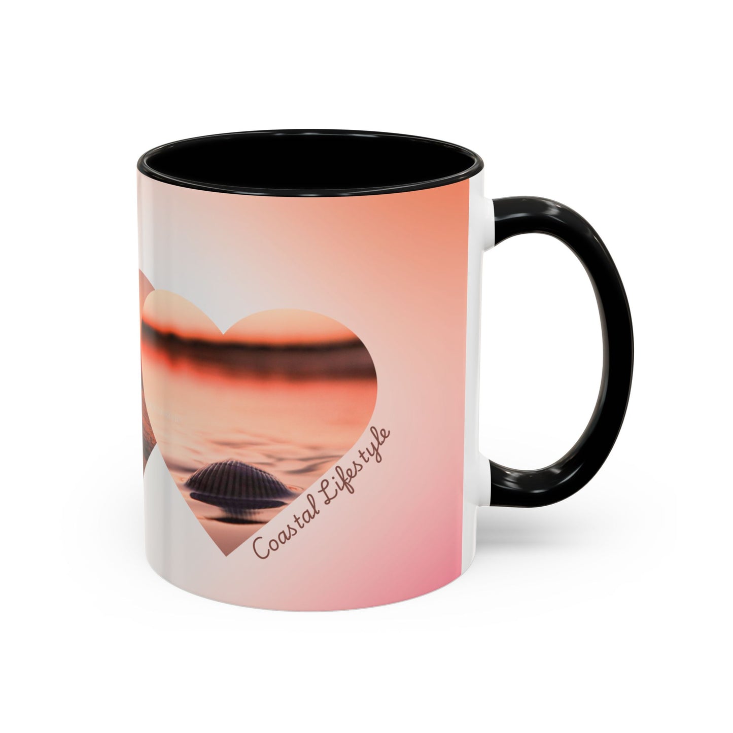 Home is where the coast is heart mug
