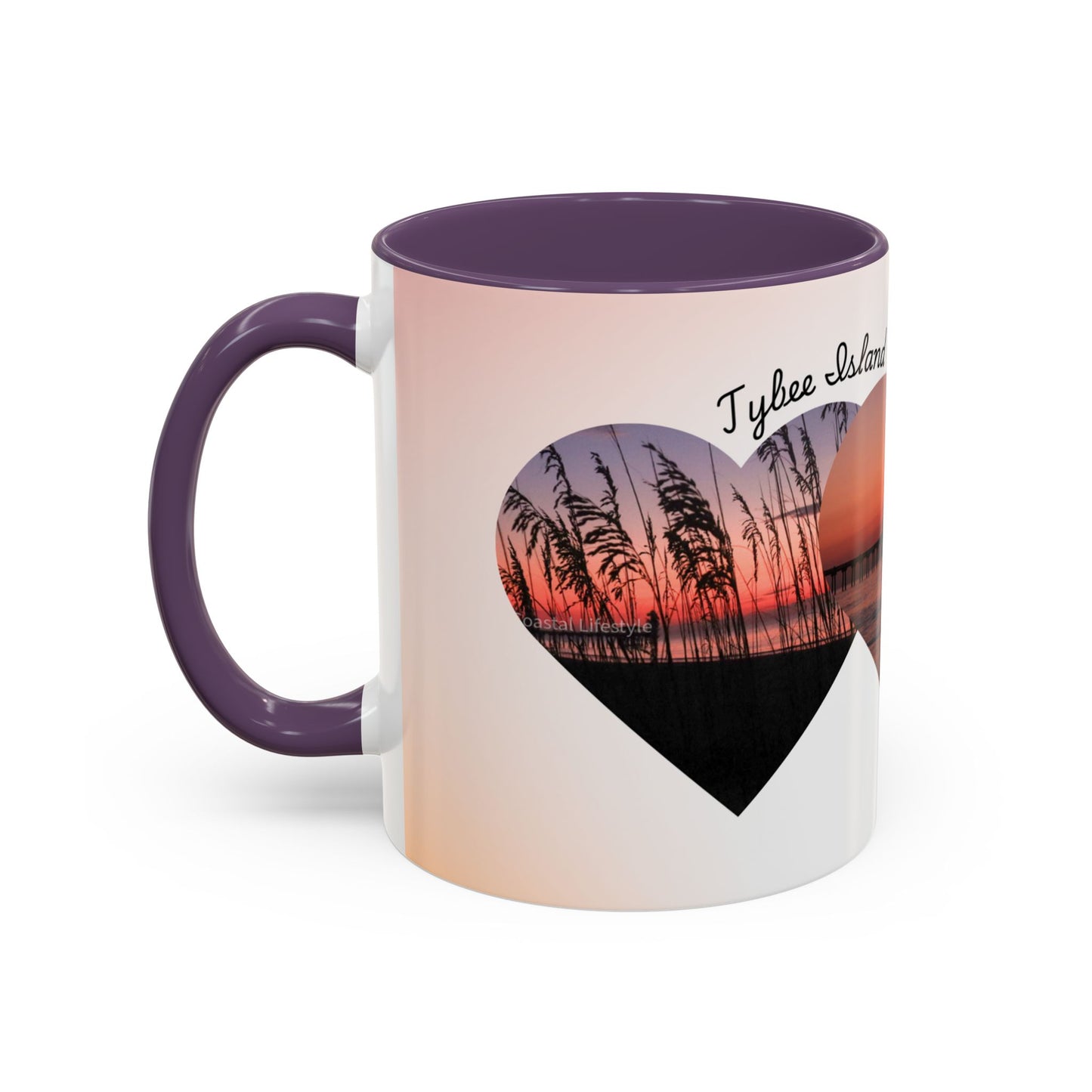 Good Morning Heart Sunset Coffee Mug — Romantic Accent Coffee Cup (11/15oz)