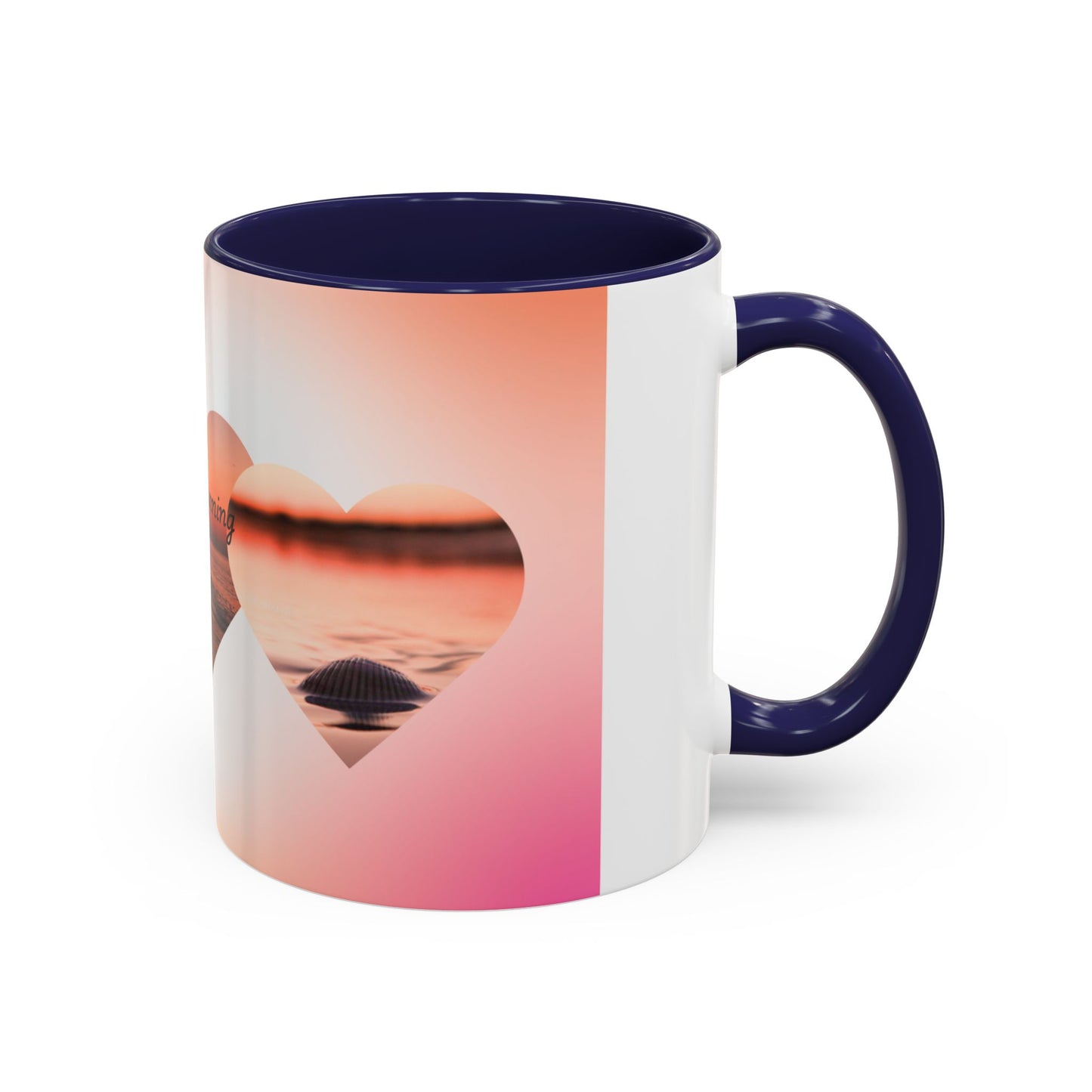 Good Morning Heart Sunset Coffee Mug — Romantic Accent Coffee Cup (11/15oz)