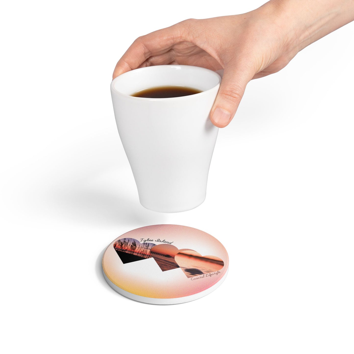 Ceramic Coaster — "Always Remember Love" Heart Keepsake