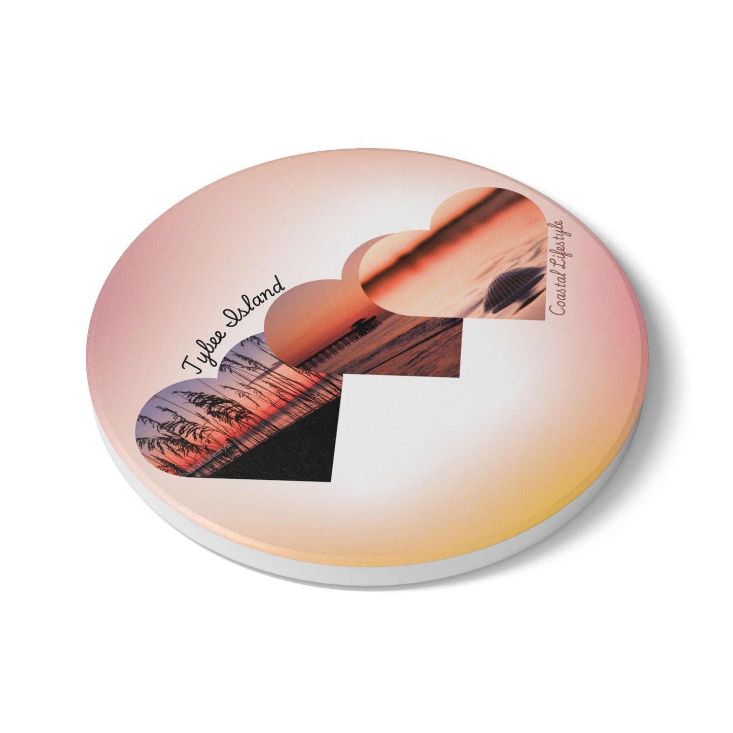 Ceramic Coaster — "Always Remember Love" Heart Keepsake